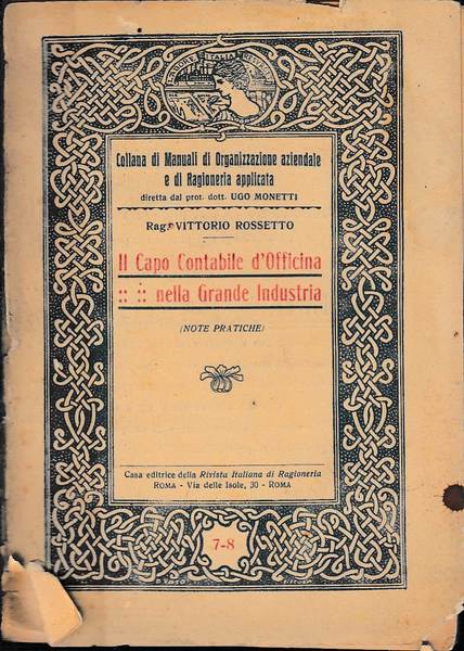 Il capo contabile d'officina nella grande industria