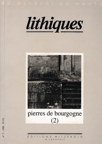 Lithiques. Du minéral au mental. Revue trimestrielle, n. 7, 1997. …