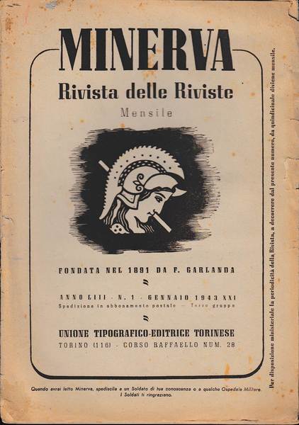 Minerva, rivista delle riviste. Periodico mensile, Volume LIII, 1943, n …