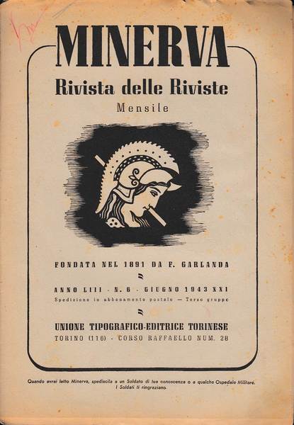 Minerva, rivista delle riviste. Periodico mensile, Volume LIII, 1943, n …