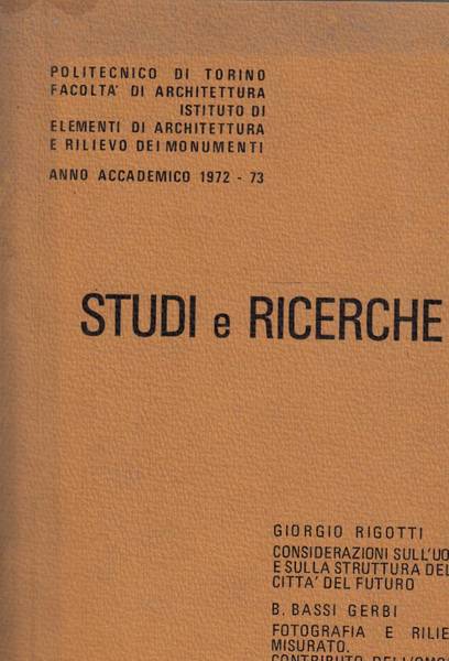 Studi e ricerche n.5 1972/73