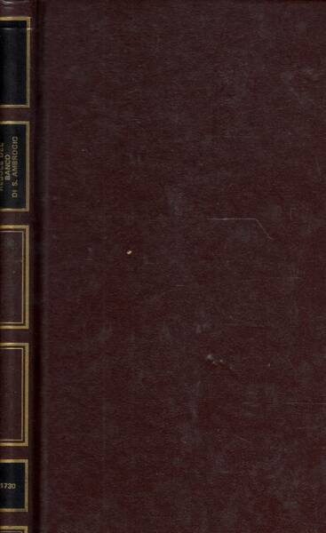 Delle leggi, contratti e governo del Banco di S. Ambrogio …