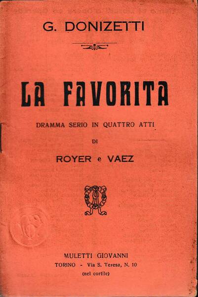 La favorita dramma serio in quattro atti