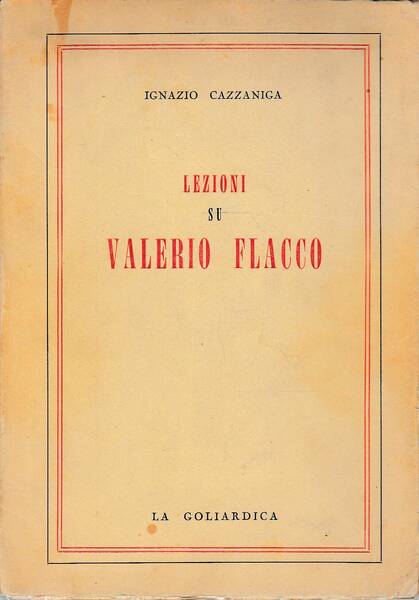 Lezioni su Valerio Flacco