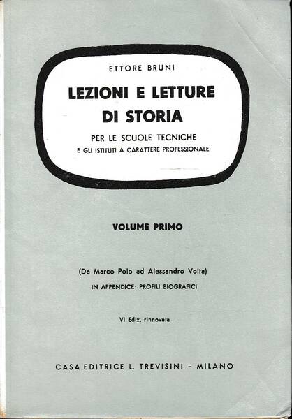 LEZIONI E LETTURE DI STORIA