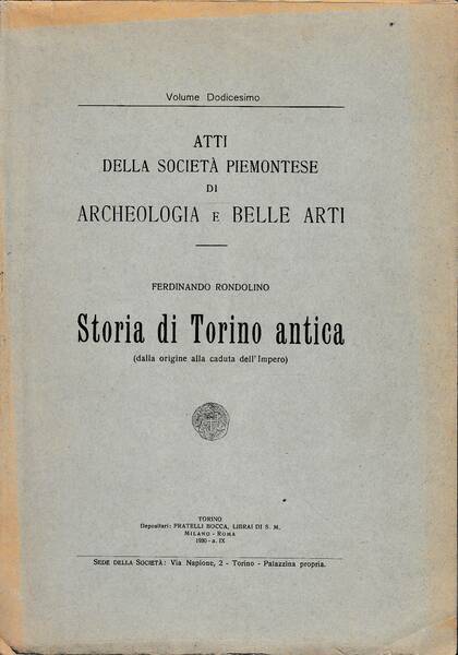 Storia di Torino antica (dalla origine alla caduta dell'Impero)