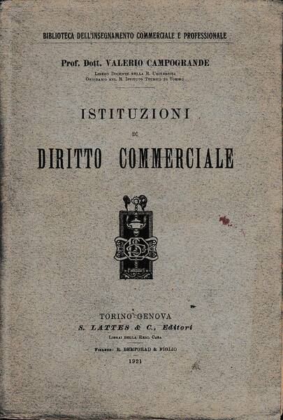 ISTITUZIONI DI DIRITTO COMMERCIALE