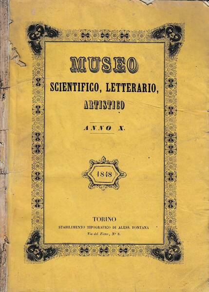 Museo scientifico, letterario ed artistico. Anno X - 1848