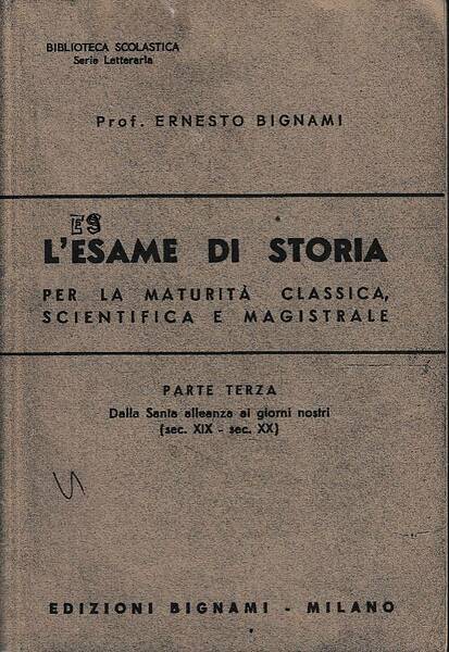 L'esame di storia per la maturità classica, scientifica e magistrale …