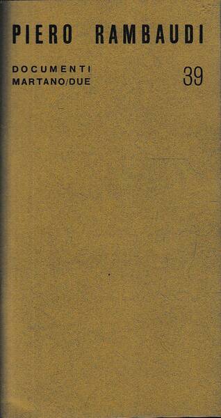 Documenti Martano/Due 39 - Piero Rambaudi