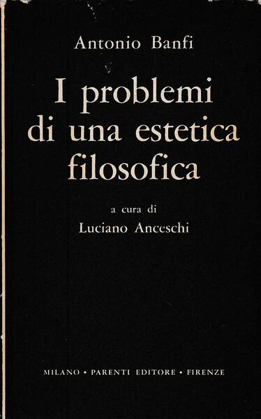I problemi di una estetica filosofica