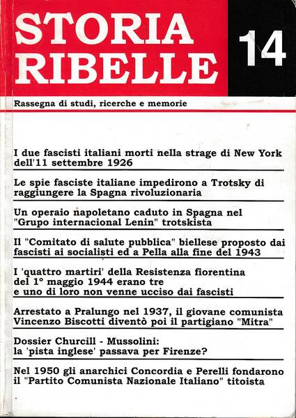 Storia ribelle 14. Rassegna di studi, ricerche e memorie