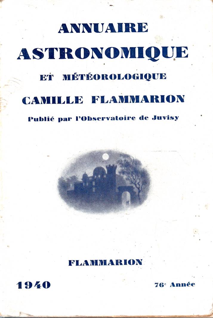 ANNUAIRE ASTRONOMIQUE ET METEOROLOGIQUE 1940