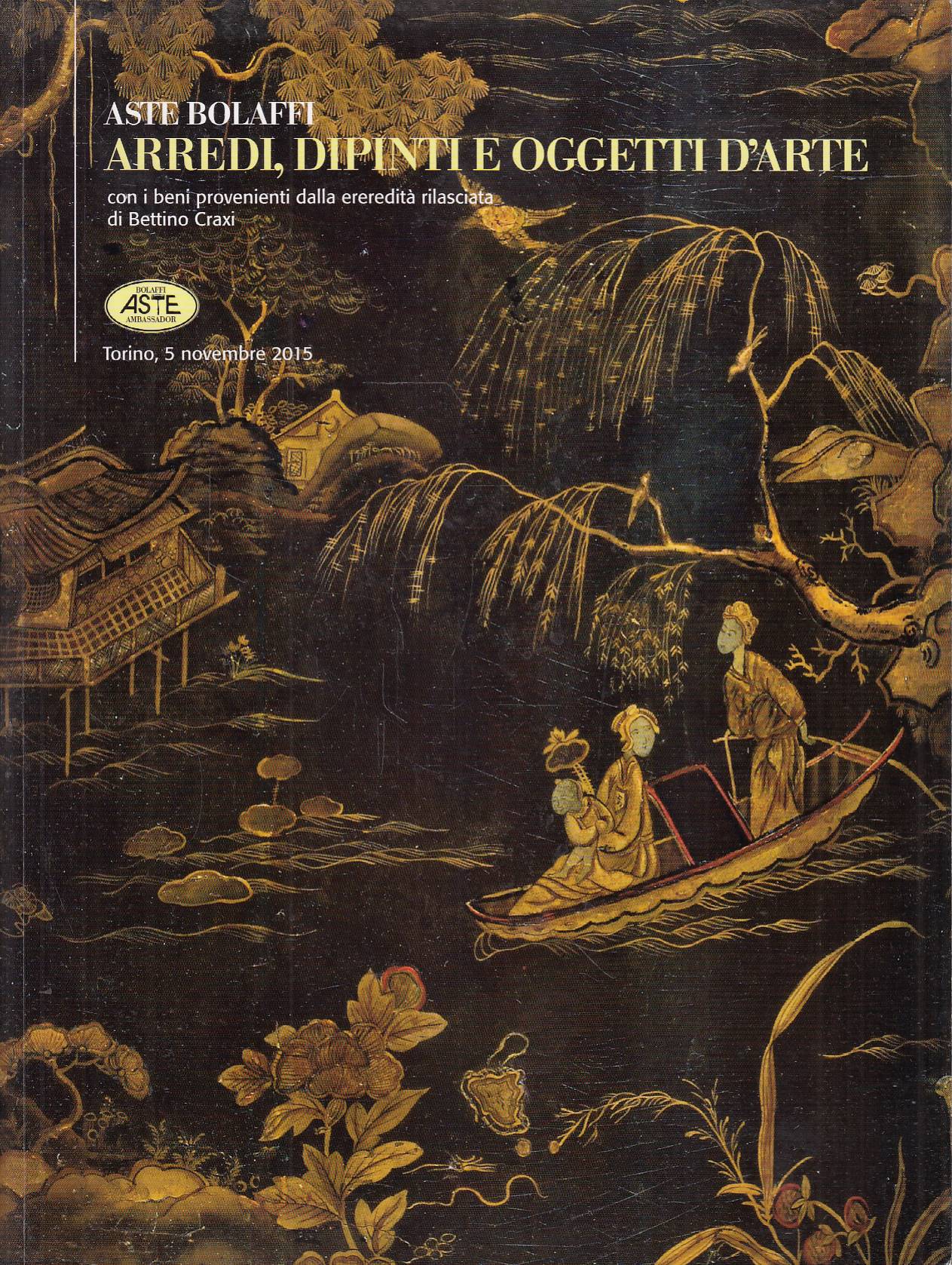 Arredi, dipinti e oggetti d'arte. Giovedì 5 novembre 2015