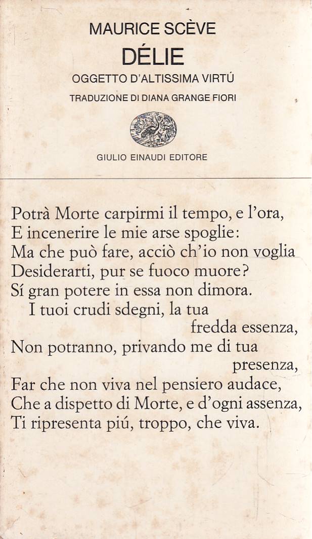 Délie oggetto d’altissima virtù