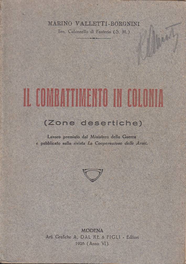 Il combattimento in colonia - Zone desertiche