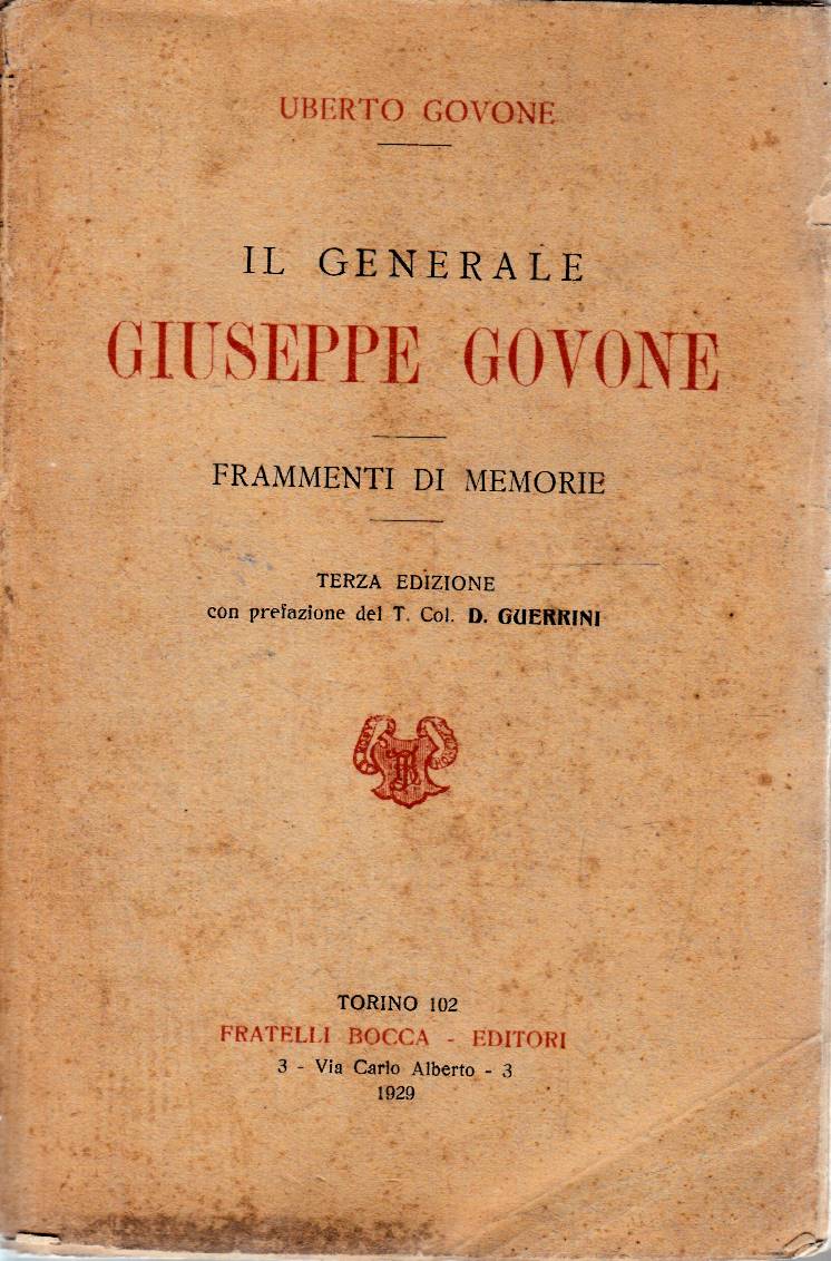 Il generale Giuseppe Govone. Frammenti di memorie