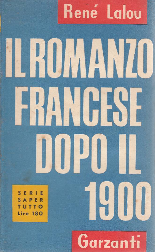 Il romanzo francese dopo il 1900