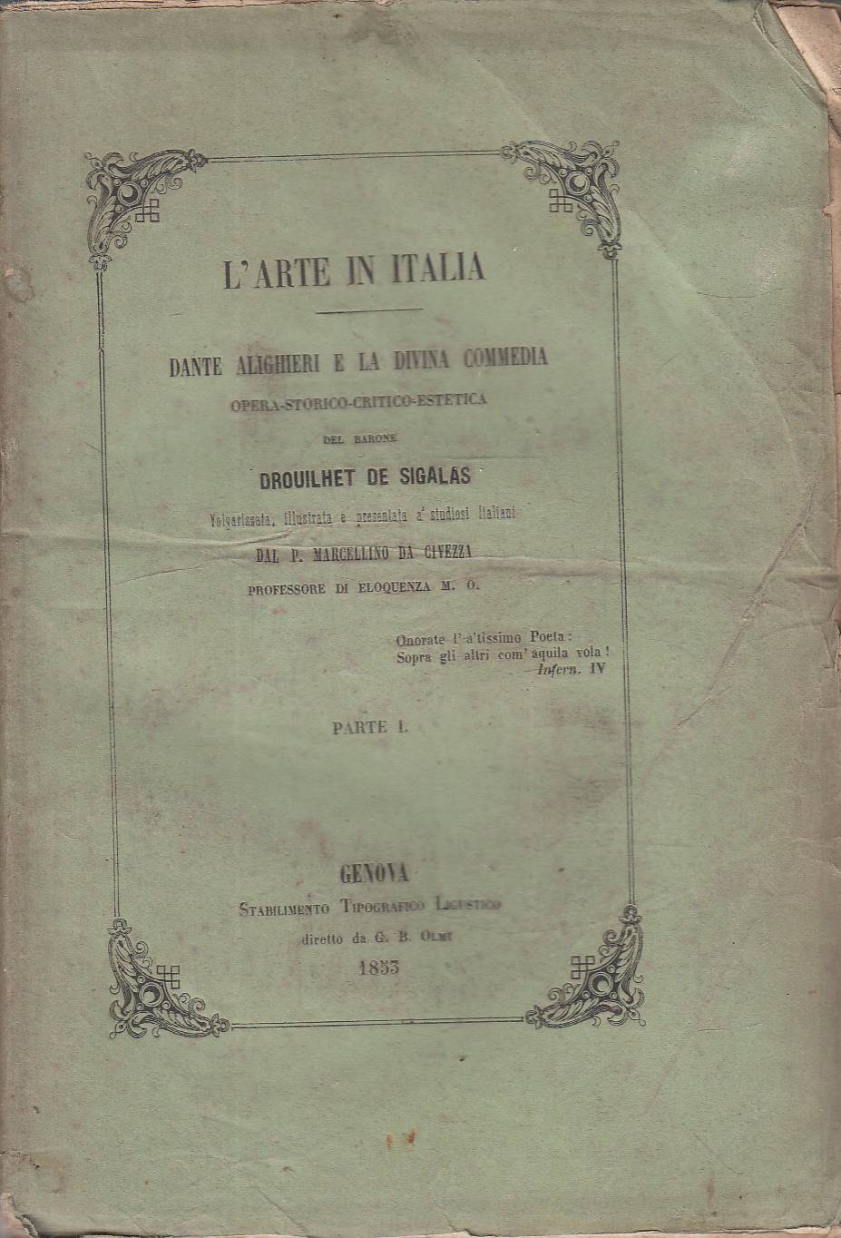 L'arte in Italia. Dante Alighieri e la Divina Commedia. Opera …