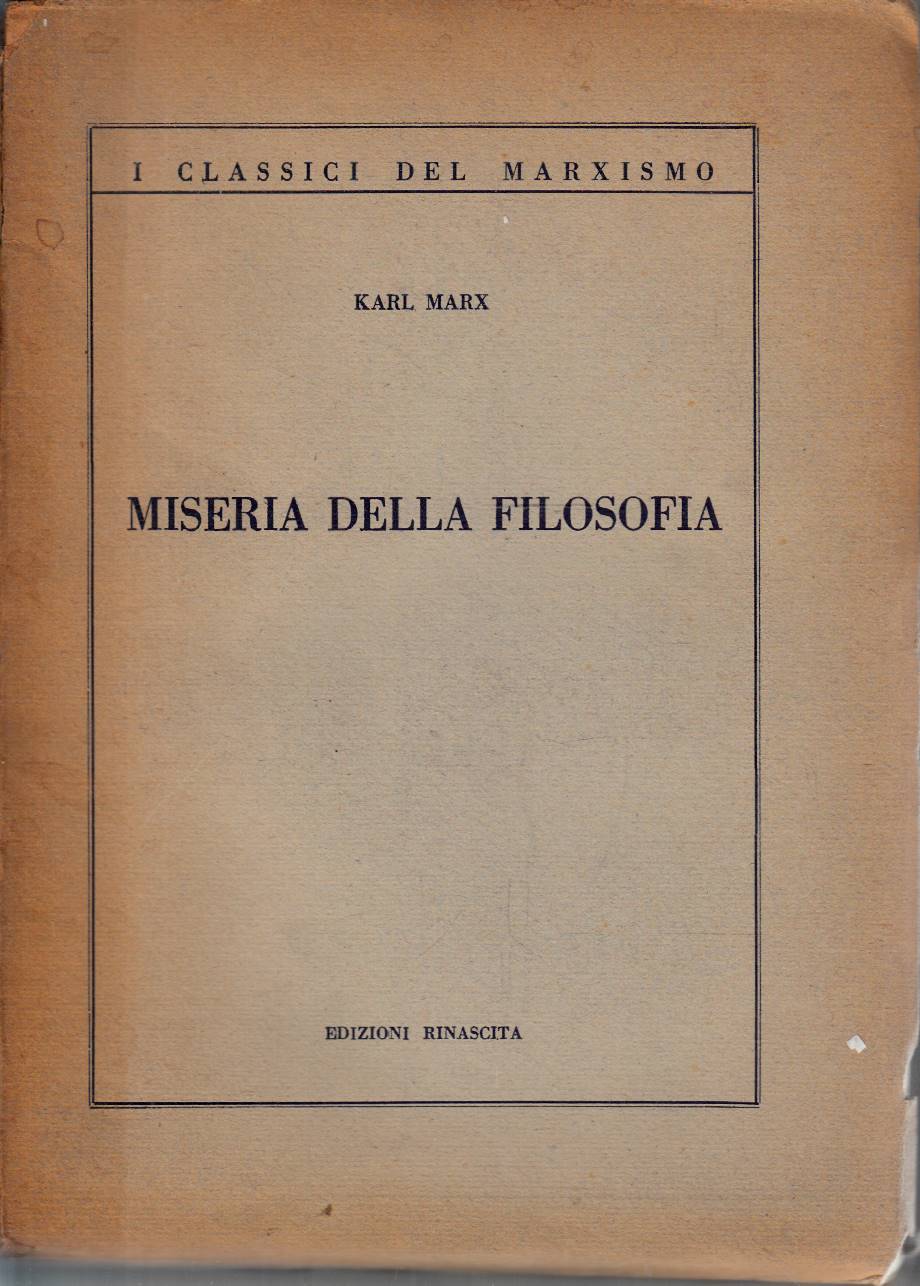 MISERIA DELLA FILOSOFIA