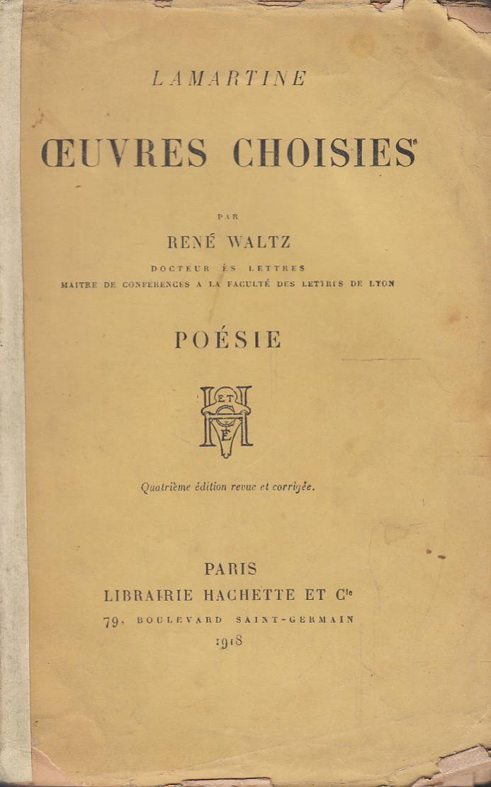 Oeuvres Choisies par Renè Waltz Poesie