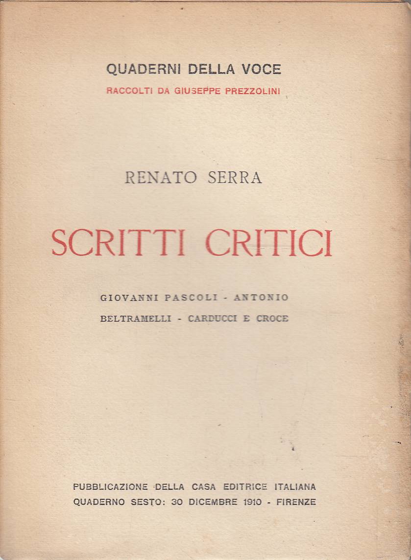 Scritti critici