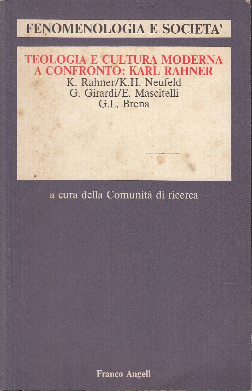 Teologia e cultura moderna a confronto