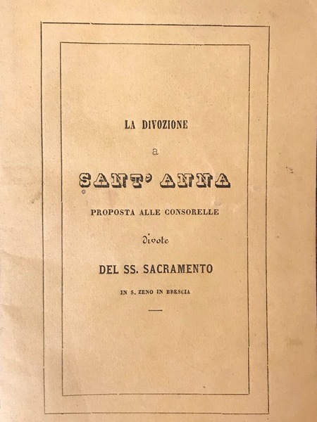 La divozione a sant'Anna genitrice della gran madre di Dio. …