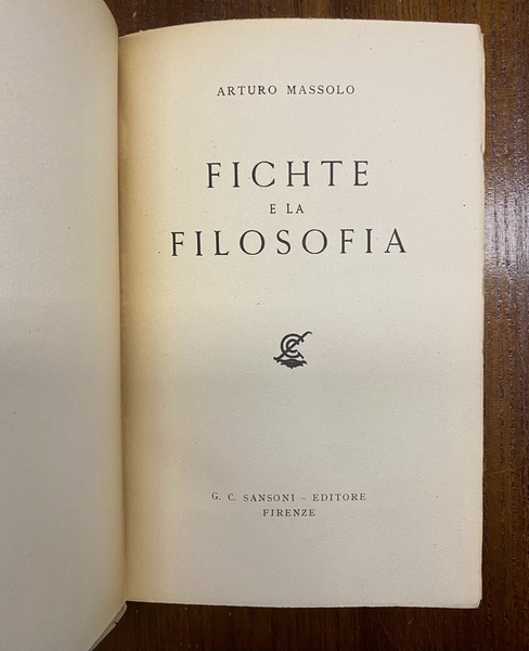 Fichte e la filosofia.