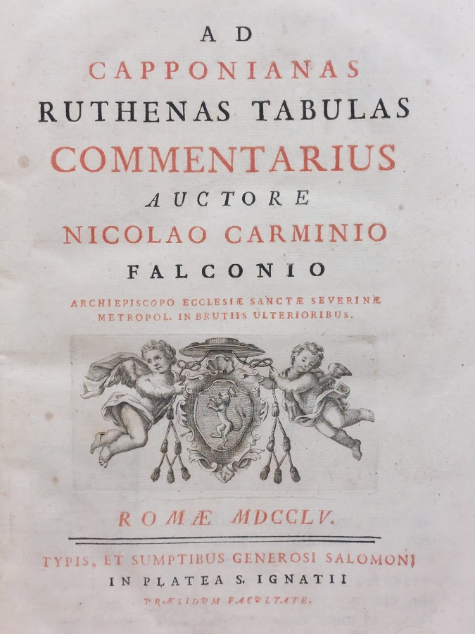 Ad Capponianas Ruthenas tabulas commentarius.