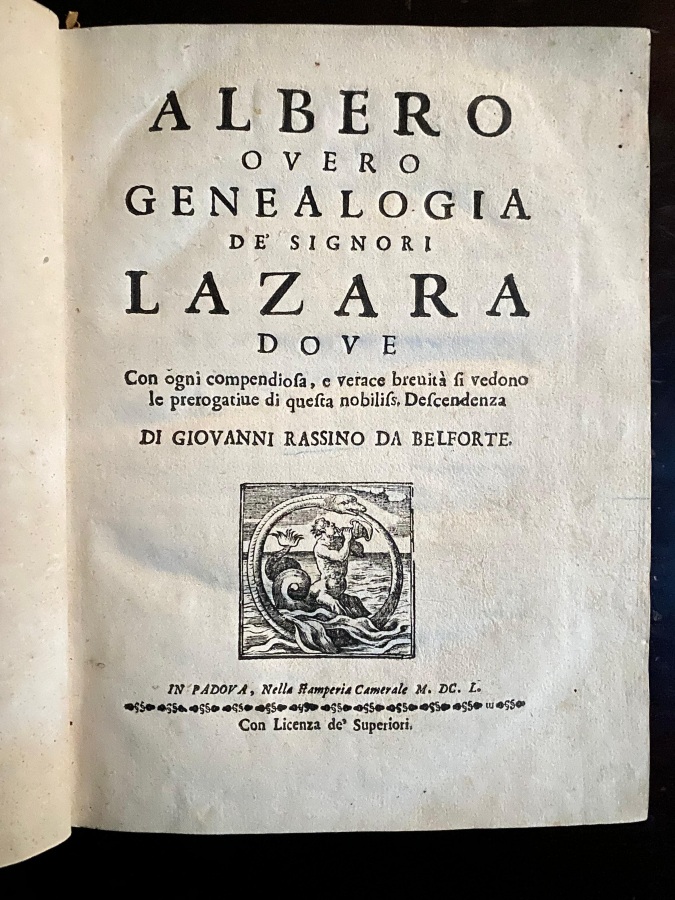 Albero overo Genealogia de Signori Lazara dove con ogni compendiosa, …