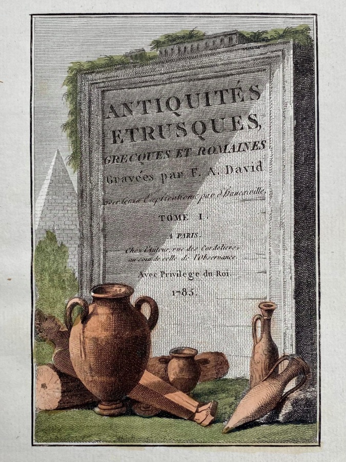 Antiquités etrusques, grecques et romaines gravées par F. A. David.