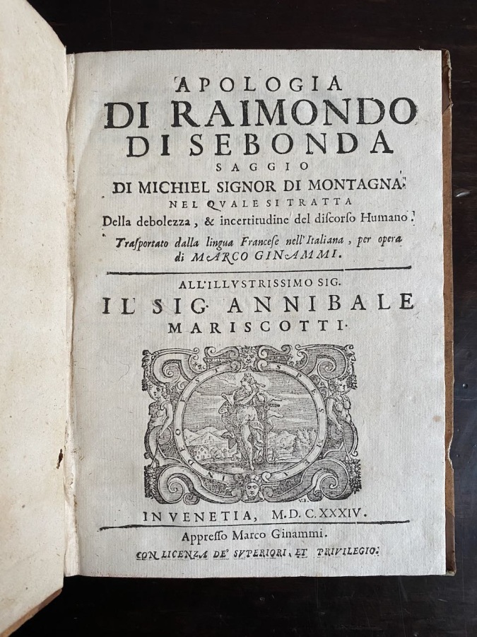 Apologia di Raimondo di Sebonda. Saggio nel quale si tratta …