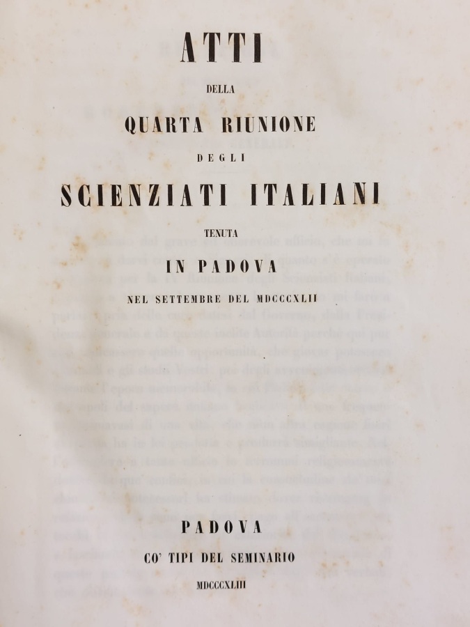 Atti della quarta riunione degli scienziati italiani tenuta in Padova …