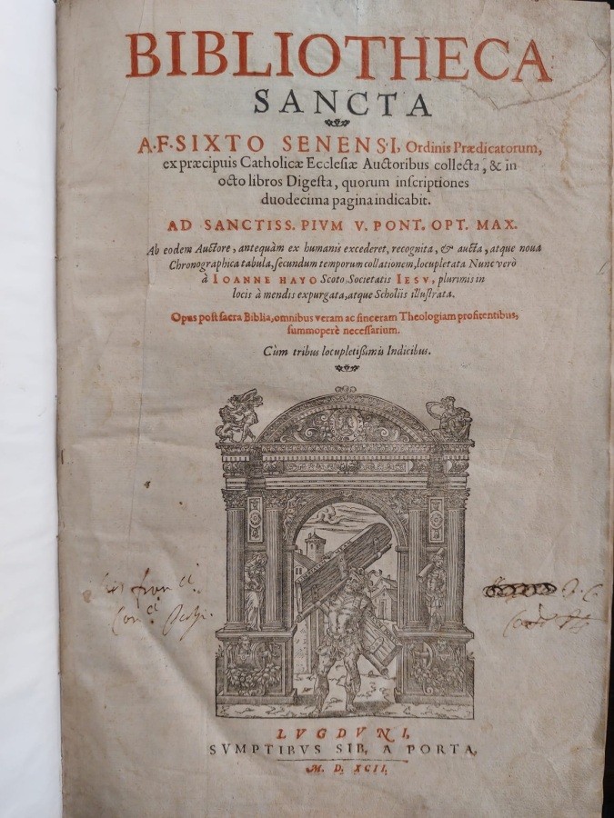 Bibliotheca sancta a f. Sixto senensi, ordinis Praedicatorum, ex praecipuis …