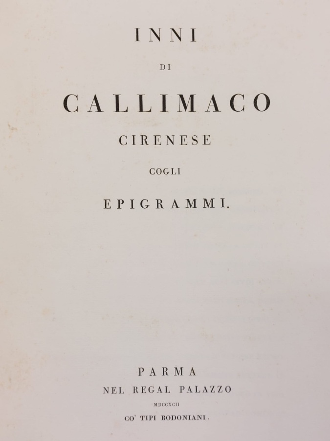 Callimaco greco-italiano ora pubblicato per le nozze della Principessa di …