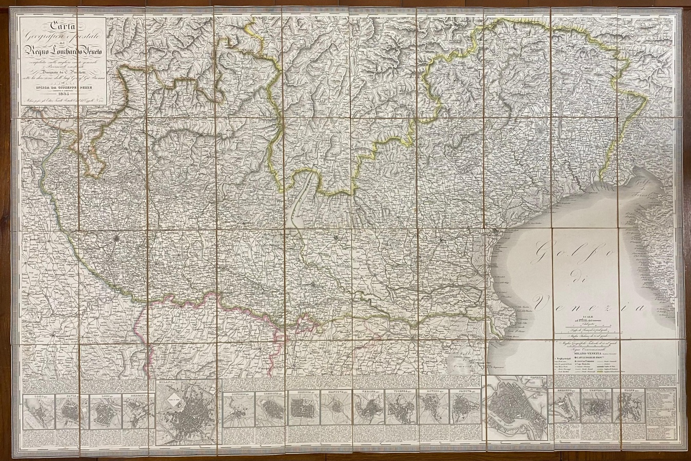 Carta geografica postale del Regno Lombardo-Veneto [.] incisa da Giuseppe …
