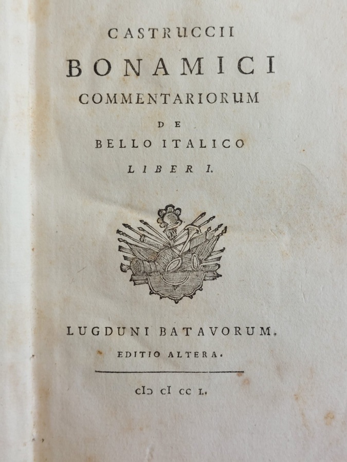 Commentariorum de Bello Italico Liber I [-III]. [-De rebus ad …