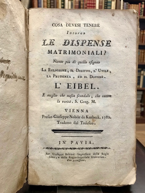 Cosa devesi tenere intorno le dispense matrimoniali? Niente dpiù di …