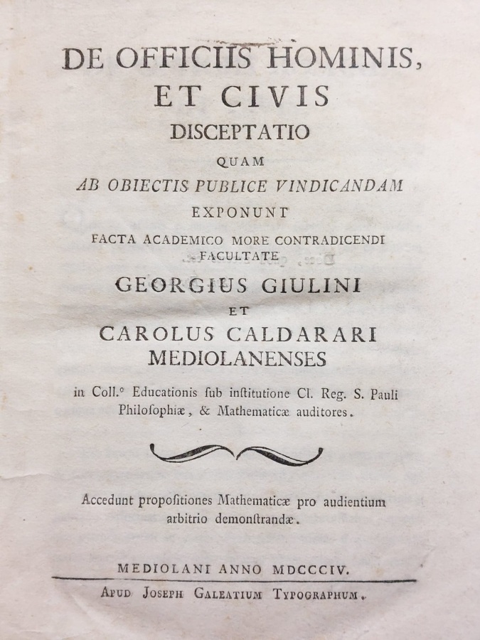 De officiis hominis, et civis disceptatio quam obiectis publice vindicandam …