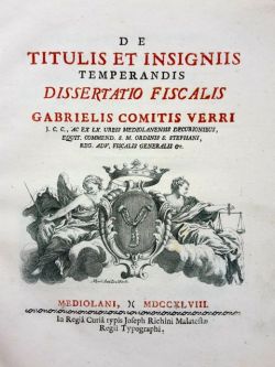 De titulis et insigniis temperandis dissertatio fiscalis.