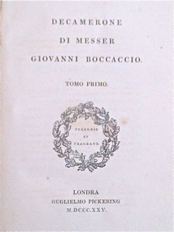 Decamerone di messer Giovanni Boccaccio.