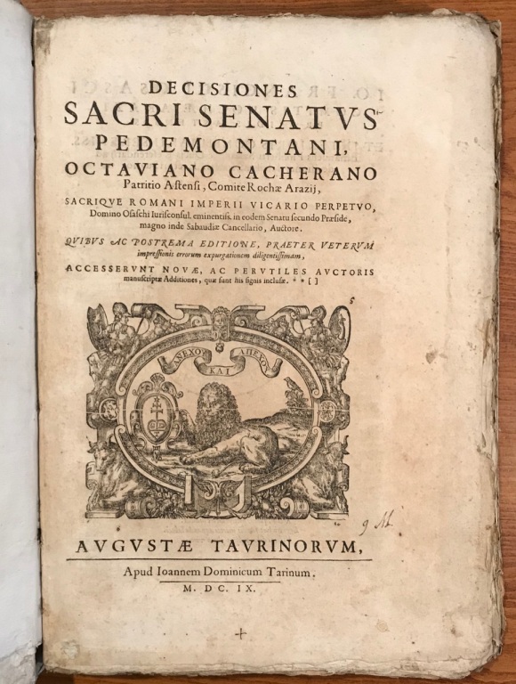 Decisiones Sacri Senatus Pedemontani [.].