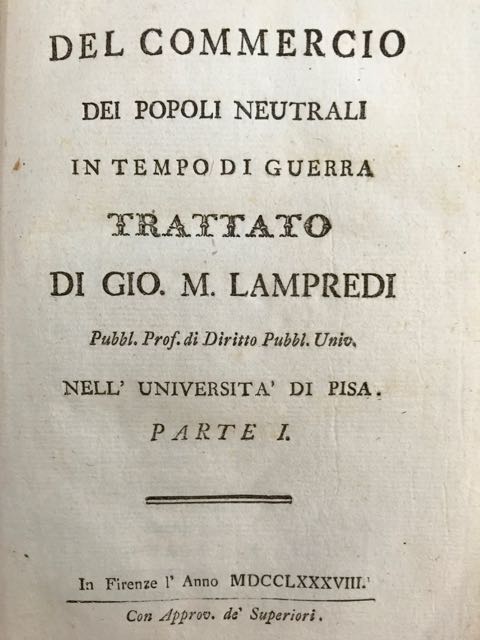 Del commercio dei popoli neutrali in tempo di guerra. Trattato.