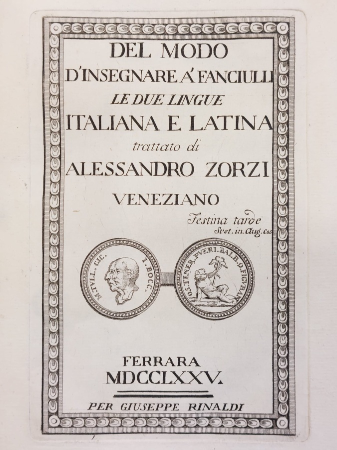 Del modo d'insegnare a' fanciulli le due lingue italiana e …
