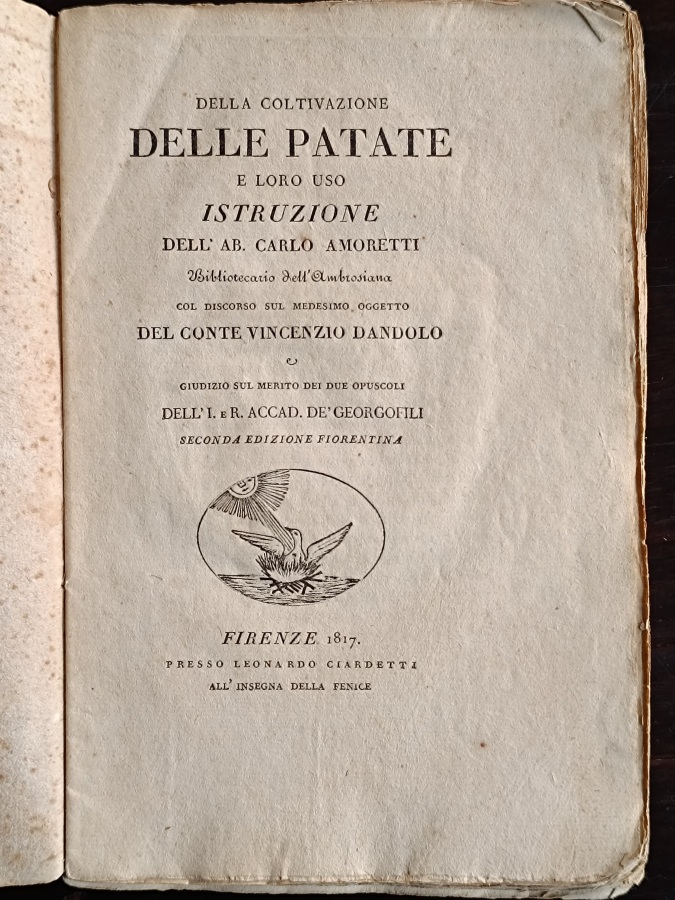 Della coltivazione delle patate e loro uso [.] col discorso …