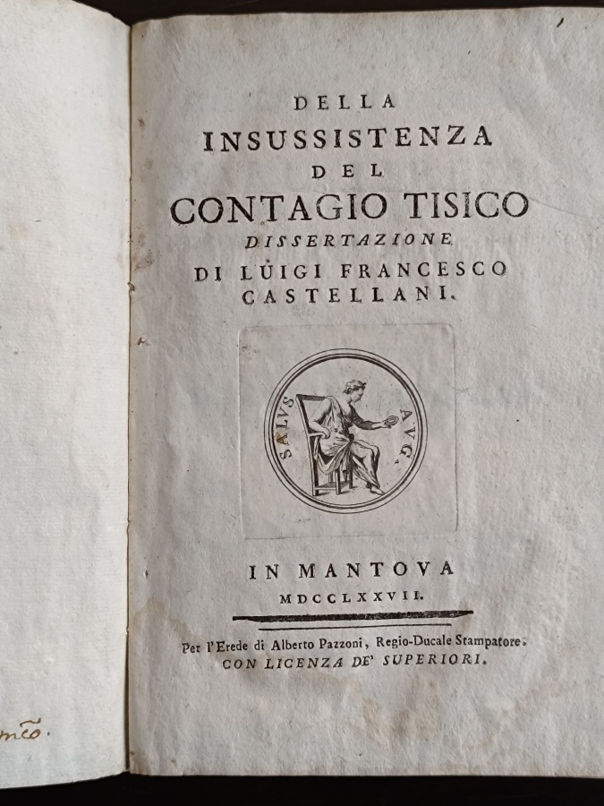 Della insussistenza del contagio tisico. Dissertazione.