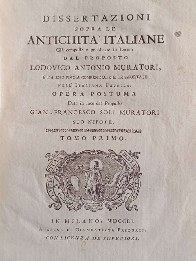 Dissertazioni sopra le antichità italiane, già composte e pubblicate in …