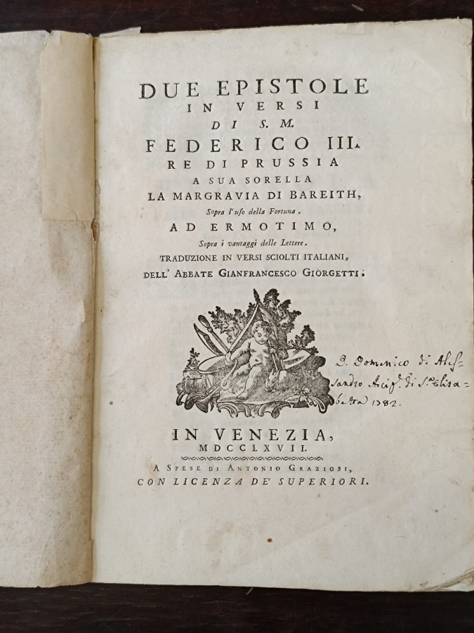 Due epistole in versi di s.m. Federico III re di …