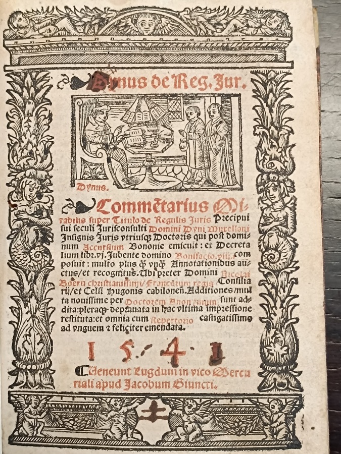 Dynus de reg. iur. Commentarius mirabilis super titulo de regulis …